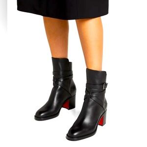 Christian Louboutin ‘Karistrap Leather 70mm Red Sole Ankle Boot’